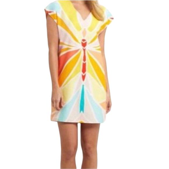 Marie Oliver Andi Butterfly Mini Dress Size XS Sleeveless Colorful Silk Designer - Picture 1 of 13